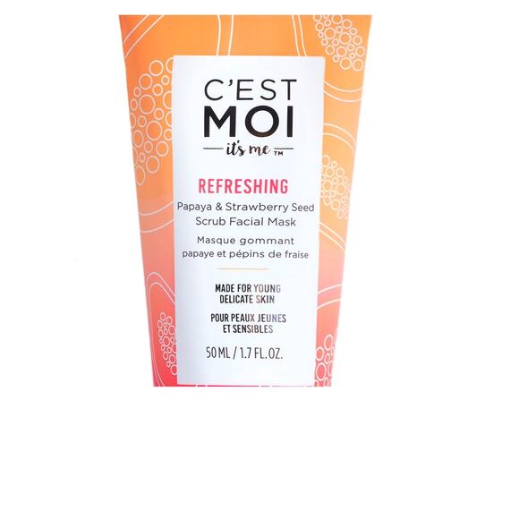 C'est Moi Refreshing Papaya & Strawberry Seed Scrub Facial Mask 1.7 fl oz - Picture 7 of 7